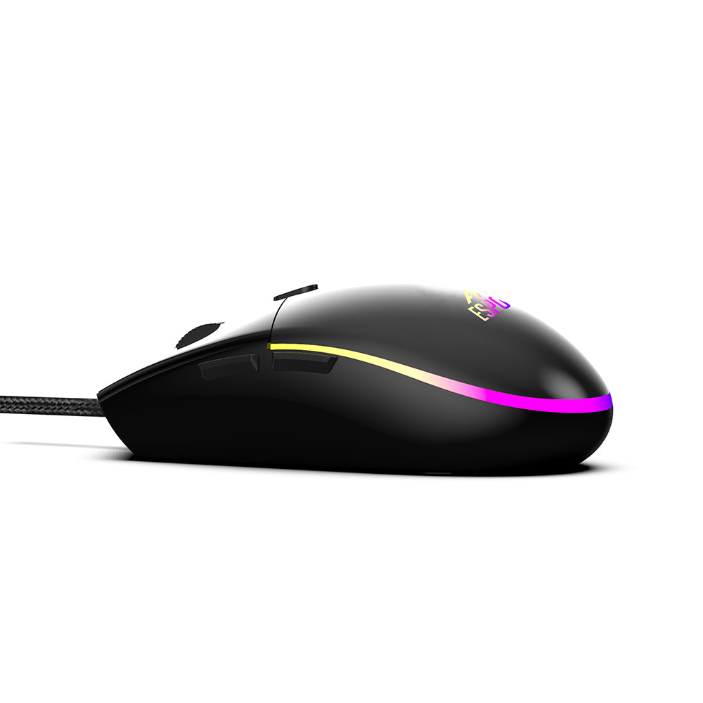 Ant Esports GM60 3600DPI RGB Wired Gaming Mouse Black