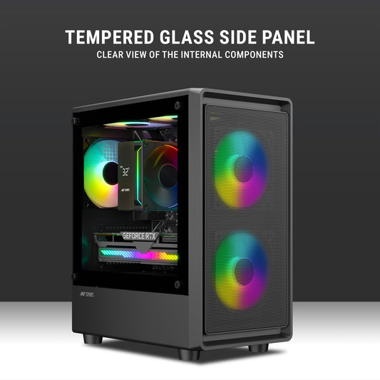 Ant Esports 400 Air mini (M-ATX/M-ITX) Black Cabinet 3x120mm Fans