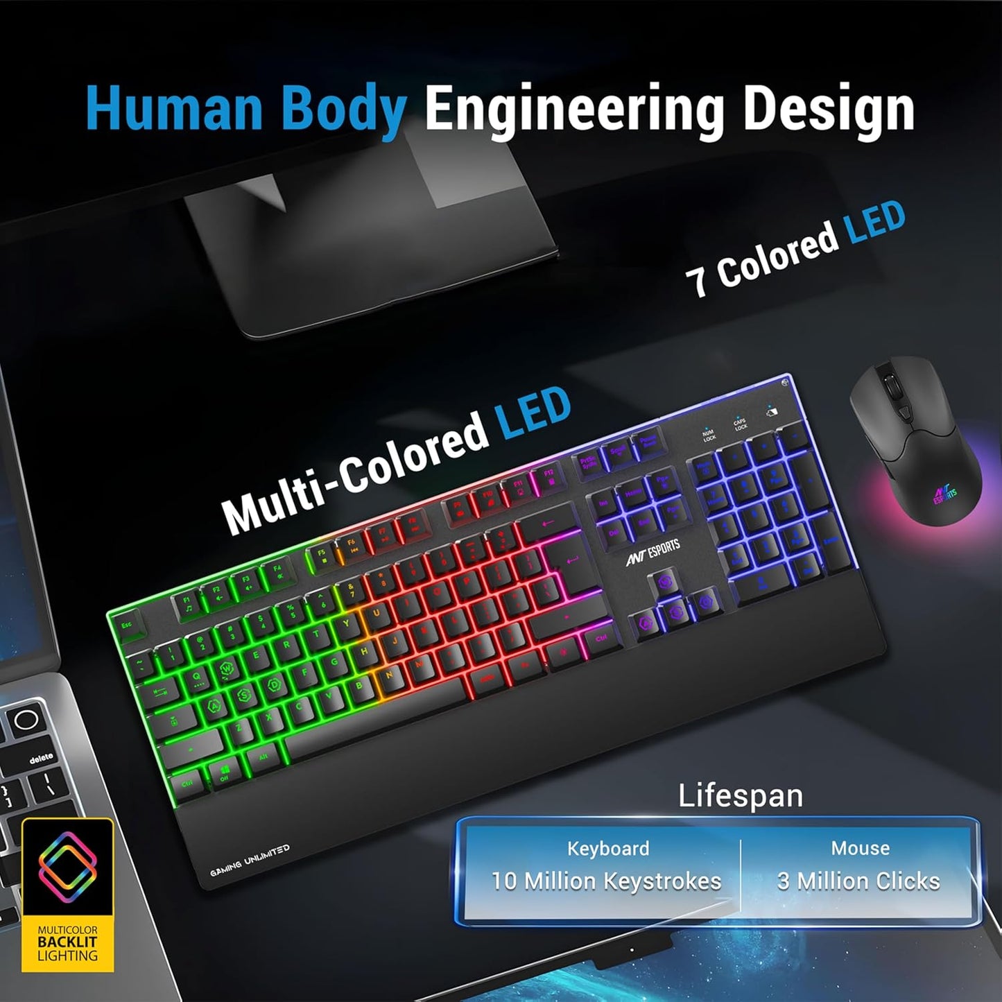 Ant Esports KM500W Pro Wireless Gaming Keyboard Mouse Combo