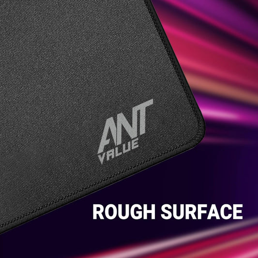 Ant Value MM300 Gaming Mouse Pad-L- Large with Stitched Edges, Waterproof Non-Slip Base for Gaming & Office – Black