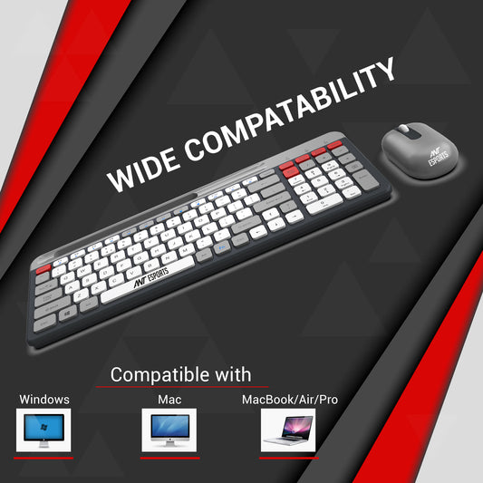Ant Esports WKM22 Wireless Keyboard and Mouse – Grey