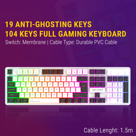Ant Esports KM1610 RGB Gaming Keyboard and Mouse Combo