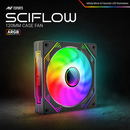 Ant Esports Sciflow 120mm ARGB Black Case Fan