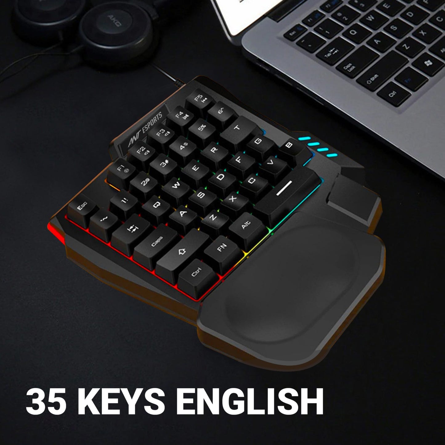 Ant Esports MK1001 One Handed RGB Gaming Keyboard