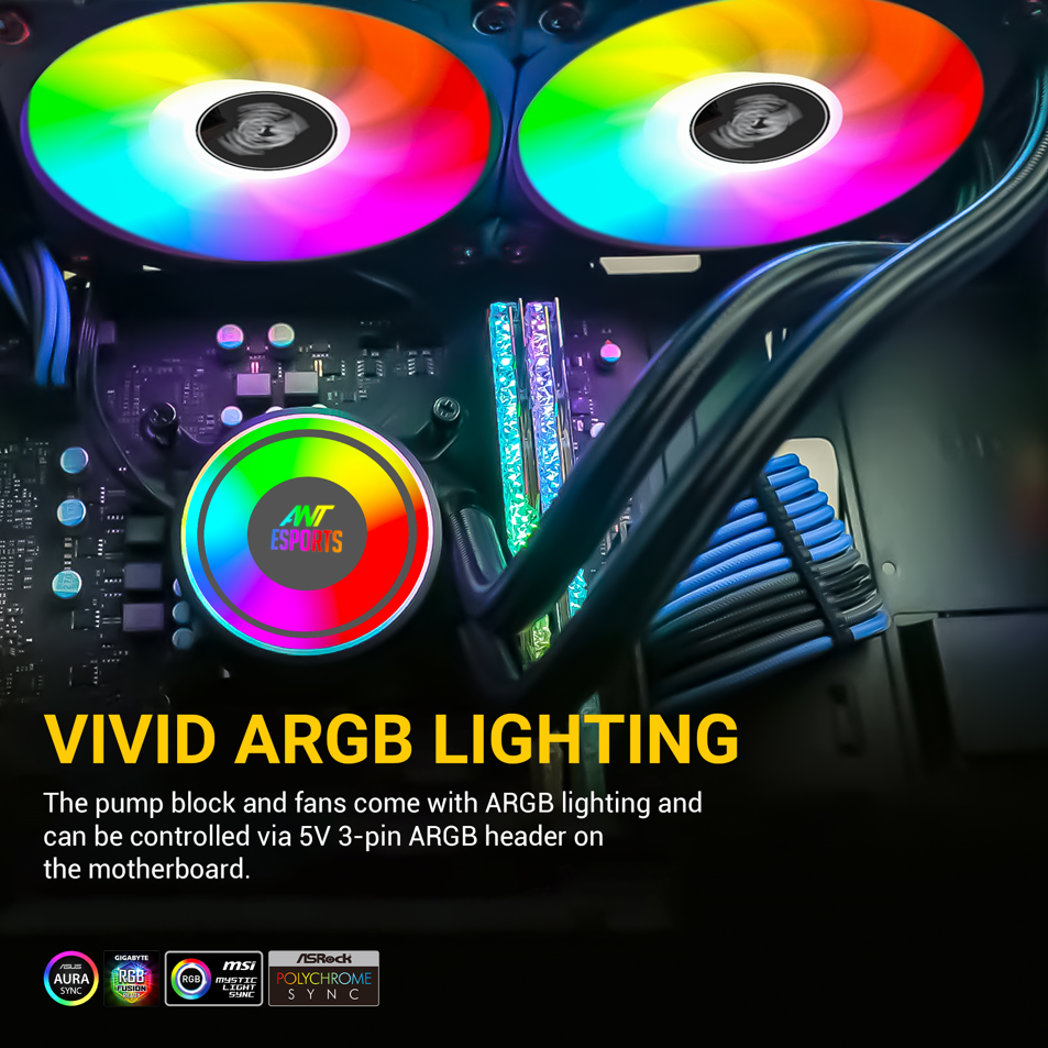 Ant Esports ICE-360 ARGB CPU Liquid Cooler