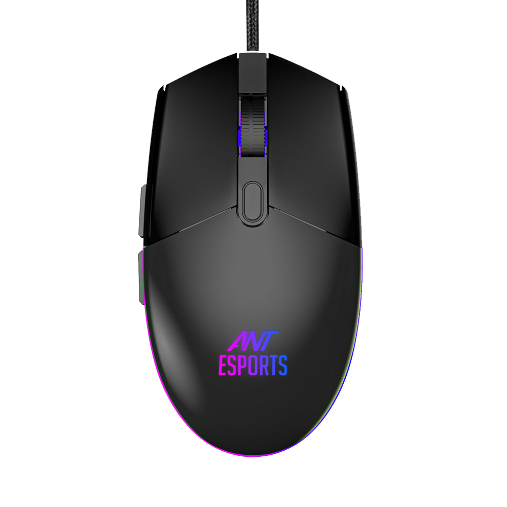 Ant Esports GM60 3600DPI RGB Wired Gaming Mouse Black