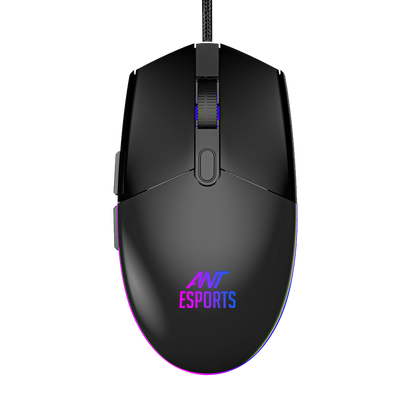 Ant Esports GM60 3600DPI RGB Wired Gaming Mouse Black