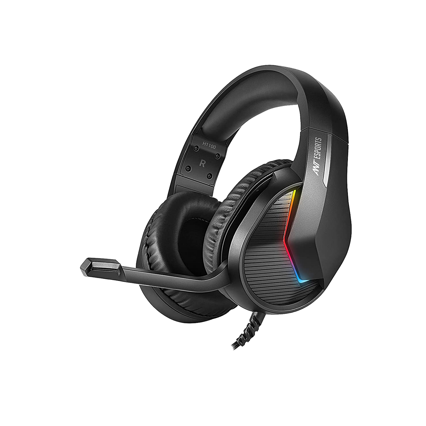Ant Esports H1100 Pro Wired RGB Black Headphone 50mm Drivers