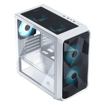 Ant Esports 100 Air Mini Tower (M-ATX/ITX) Gaming Cabinet White 2x120mm Fans