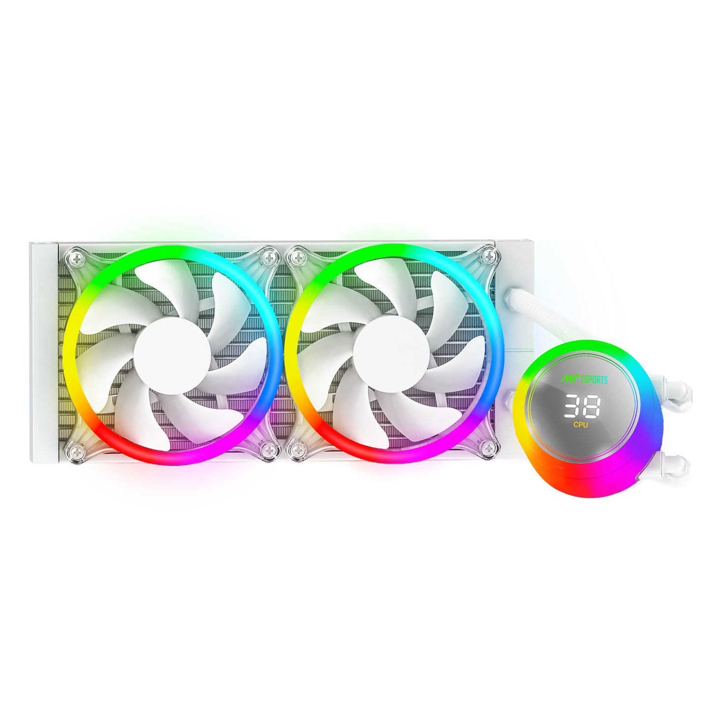 Ant Esports ICE Chroma 240mm ARGB AM5/LGA1851 White AIO Liquid Cooler