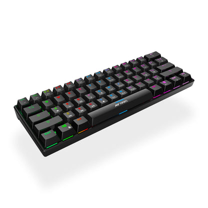 Ant Esports MK1300 V2 Mechnical Wired Gaming keyboard Black Hot-Swappable Per-Key RGB Red Outemu Switches