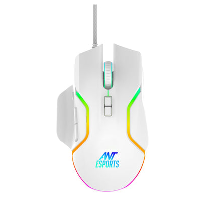 Ant Esports GM320 12800DPI RGB Wired Gaming Mouse White