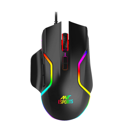 Ant Esports GM320 12800DPI RGB Wired Gaming Mouse Black