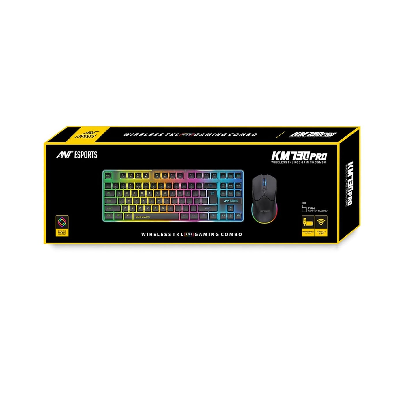 Ant Esports KM730 Pro Gaming Wireless TKL Keyboard Mouse Combo