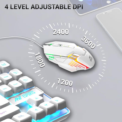 Ant Esports MK710 V2 Membrane TKL Wired Gaming Keyboard Mouse Combo