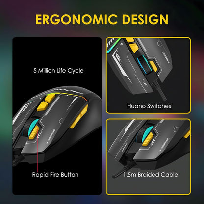 Ant Ghost 50 RGB Gaming Mouse with 12800 DPI