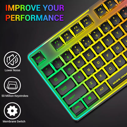 Ant Esports MK720 Pro V2 Membrane Wireless Gaming Keyboard Black