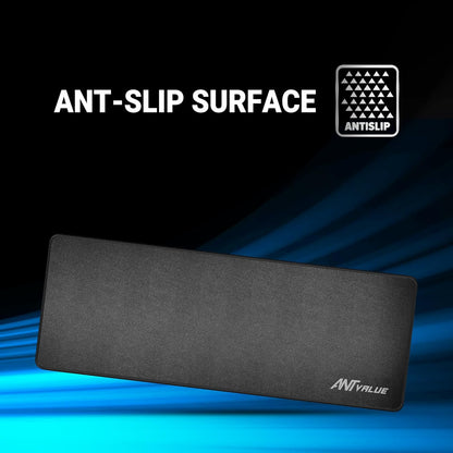 Ant Value MM300 Gaming Mouse Pad-L- Large with Stitched Edges, Waterproof Non-Slip Base for Gaming & Office – Black