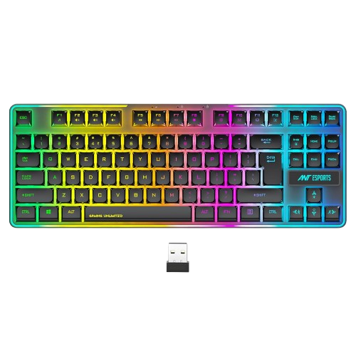 Ant Esports MK720 Pro V2 Membrane Wireless Gaming Keyboard Black