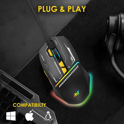 Ant Ghost 50 RGB Gaming Mouse with 12800 DPI