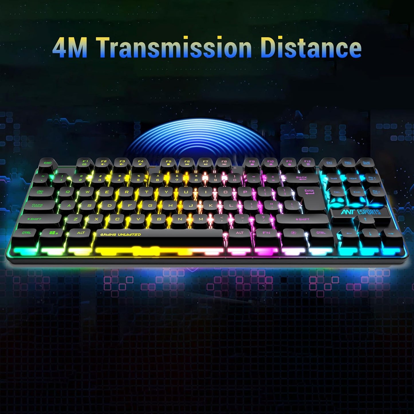 Ant Esports KM730 Pro Gaming Wireless TKL Keyboard Mouse Combo