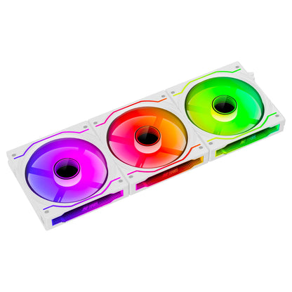 Ant Esports Crystaflow 3x120mm ARGB White Case Fans Kit
