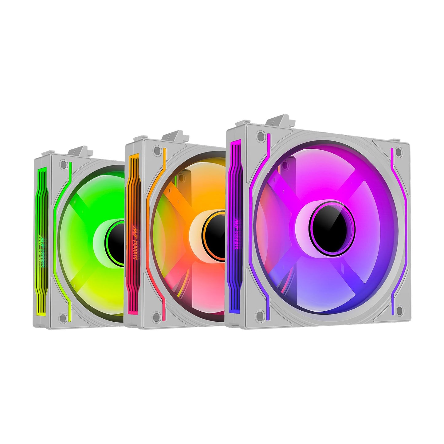 Ant Esports Crystaflow 3x120mm ARGB White Case Fans Kit