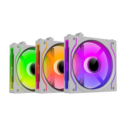 Ant Esports Crystaflow 3x120mm ARGB White Case Fans Kit