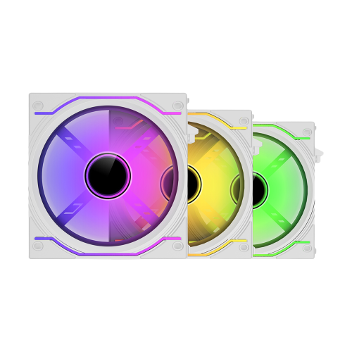 Ant Esports Crystaflow 3x120mm ARGB White Case Fans Kit