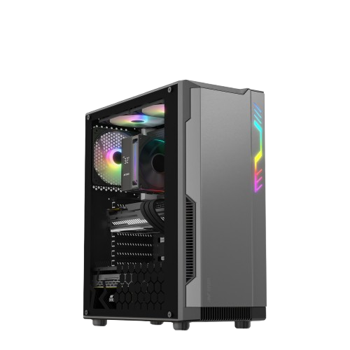 Ant Esports Eclipse Mid Tower (ATX/M-ATX/M-ITX) Black-Grey Cabinet 4x120mm Fans