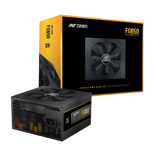 Ant Esports FG650 Force 650W 80+Gold Black Power Supply