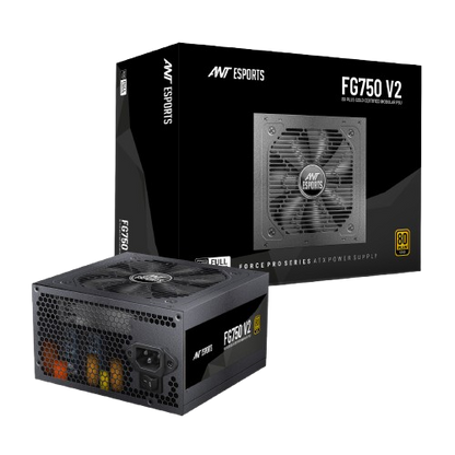Ant Esports PSU FG750 V2 750W 80+Gold Full Modular Black Power Supply