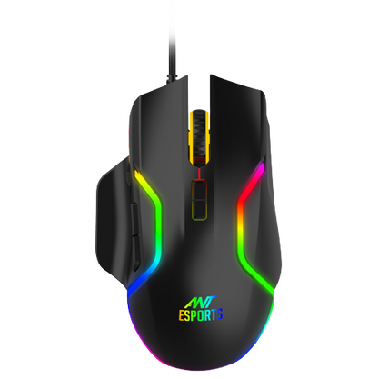 Ant Esports GM340 12800DPI RGB wired Gaming Mouse Black