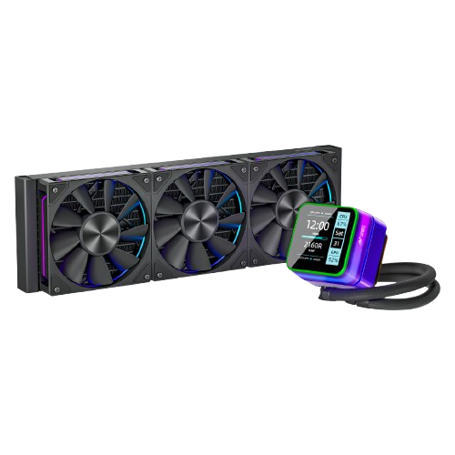 Ant Esports Glacius-360D 360mm ARGB AM5/LGA1851 Black AIO Liquid Cooler with display