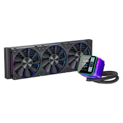 Ant Esports Glacius-360D 360mm ARGB AM5/LGA1851 Black AIO Liquid Cooler with display