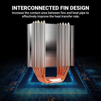 Ant Esports ICE-C612 V2 ARGB AM5/LGA1851 Black Air Cooler