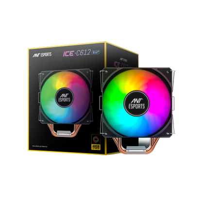 Ant Esports ICE-C612 V2 ARGB AM5/LGA1851 Black Air Cooler