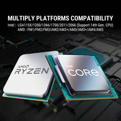 Ant Esports ICE Chroma 240mm ARGB AM5/LGA1851 Black AIO Liquid Cooler