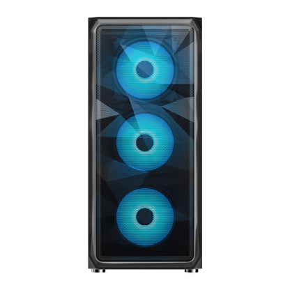 Ant Esports ICE-112 Mid Tower (ATX/M-ATX/ITX) Gaming Cabinet Black 4x120mm Fans