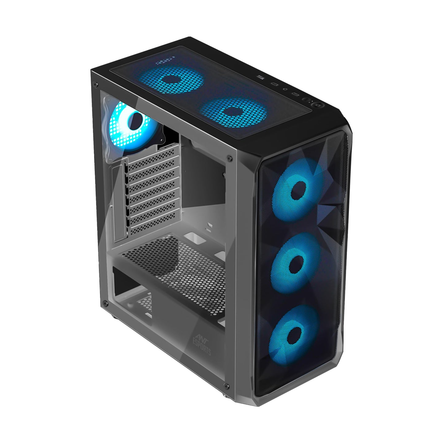 Ant Esports ICE-112 Mid Tower (ATX/M-ATX/ITX) Gaming Cabinet Black 4x120mm Fans