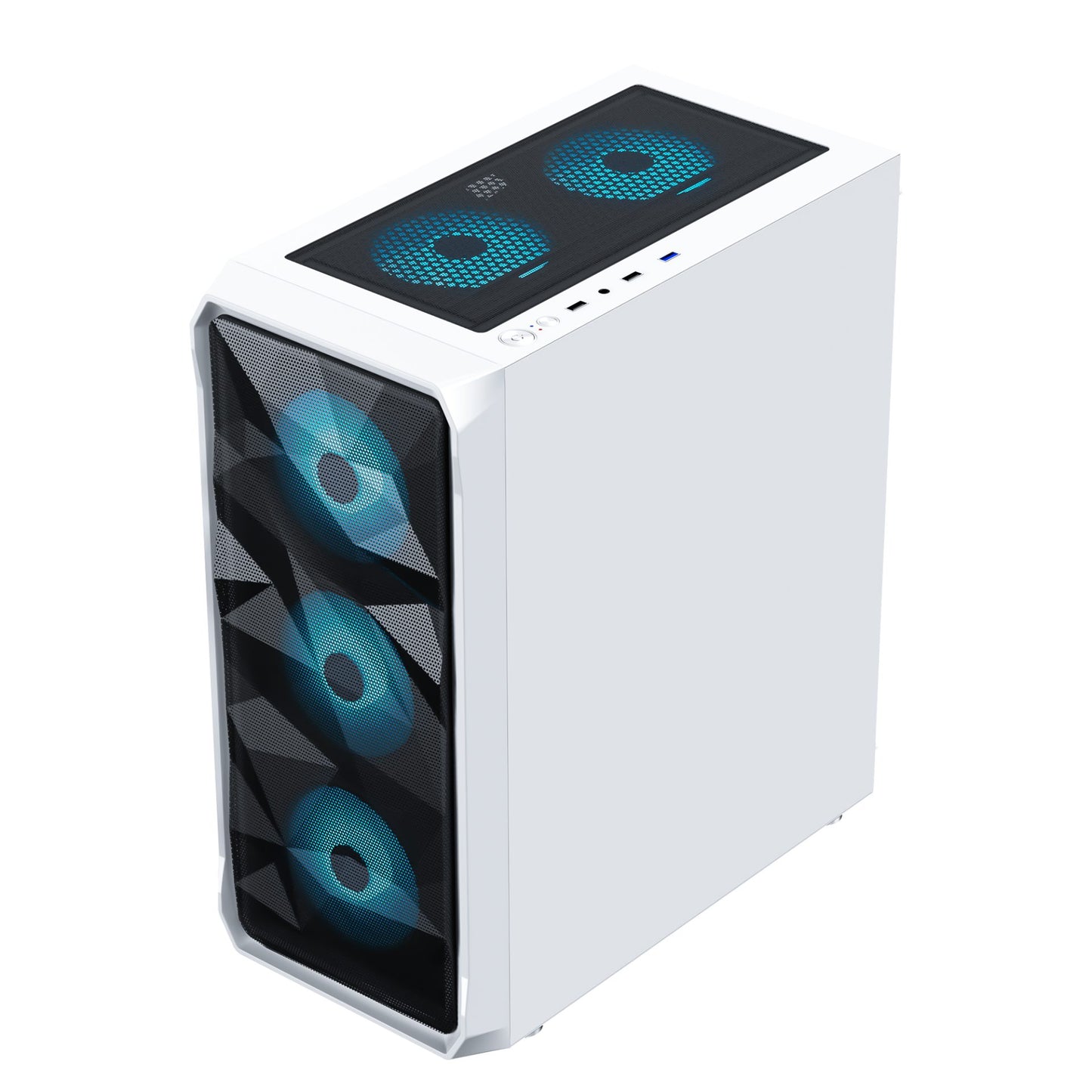Ant Esports ICE-112 Mid Tower (ATX/M-ATX/ITX) Gaming Cabinet White 4x120mm Fans