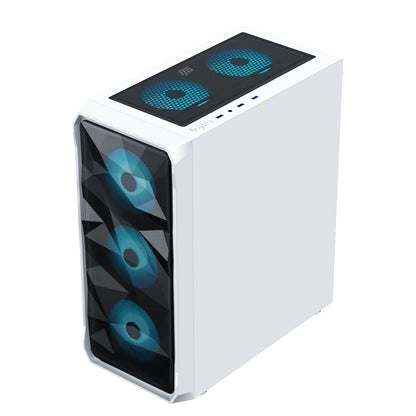 Ant Esports ICE-112 Mid Tower (ATX/M-ATX/ITX) Gaming Cabinet White 4x120mm Fans
