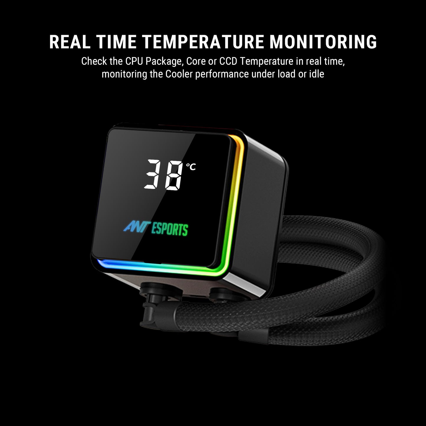 Ant Esports ICEStorm-240 240mm ARGB AM5/LGA1851 Black AIO Liquid Cooler