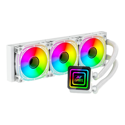 Ant Esports Iceinfinite -360 ARGB CPU Cooler with heatsink White