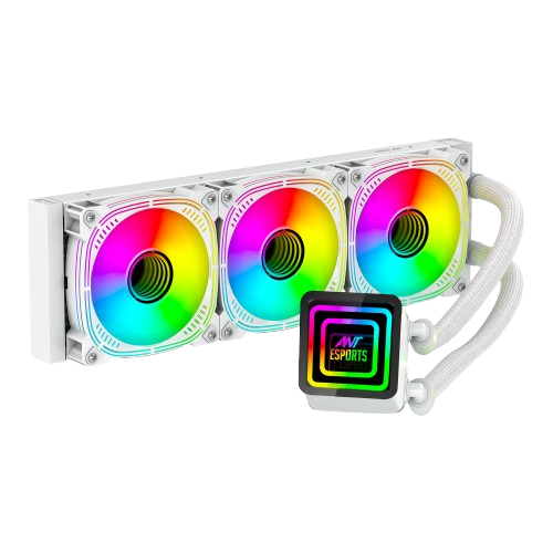 Ant Esports Iceinfinite -360 ARGB CPU Cooler with heatsink White