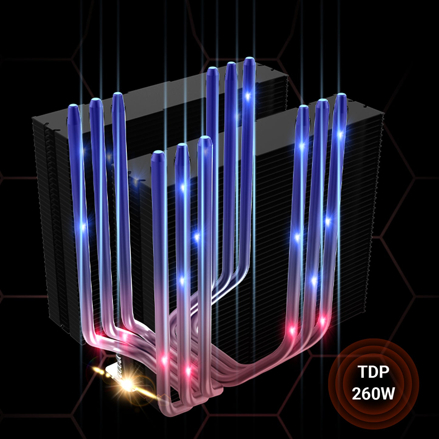 Ant Esports ICE-C621 Dual Tower 2x120mm ARGB AM5/LGA1851 Black CPU Air Cooler