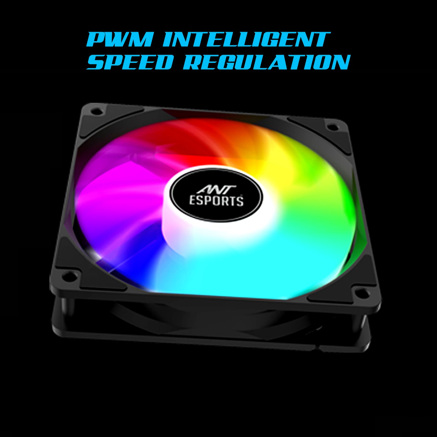 Ant Esports ICE-C400 Rainbow 120mm ARGB AM5/LGA1851 Black CPU Air Cooler