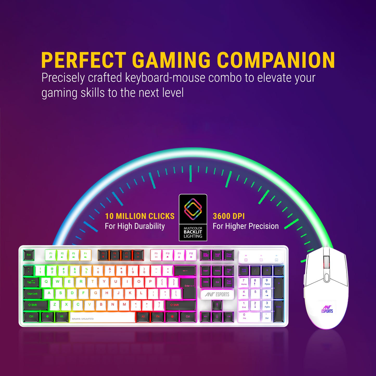 Ant Esports KM1610 RGB Gaming Keyboard and Mouse Combo