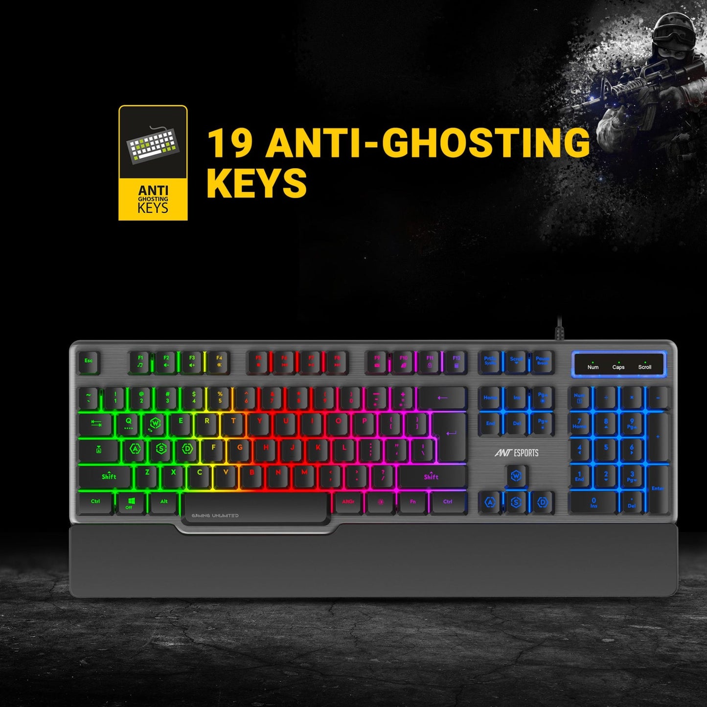 Ant Esports KM540 Gaming Backlit Keyboard and Mouse Combo