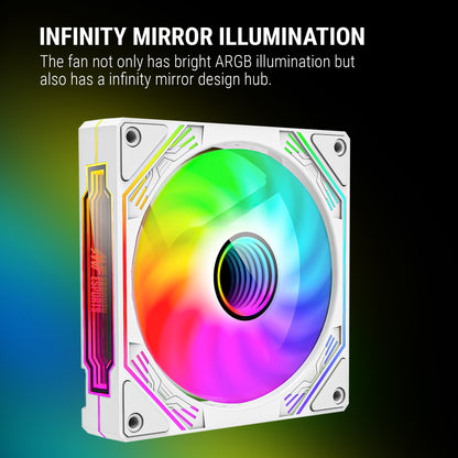 Ant Esports Sciflow 3x120mm ARGB White Case Fan Kit